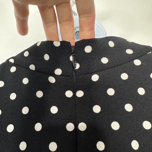 Vince Camuto Polka Dot Shift Dress Size 14 Black - Picture 4 of 14